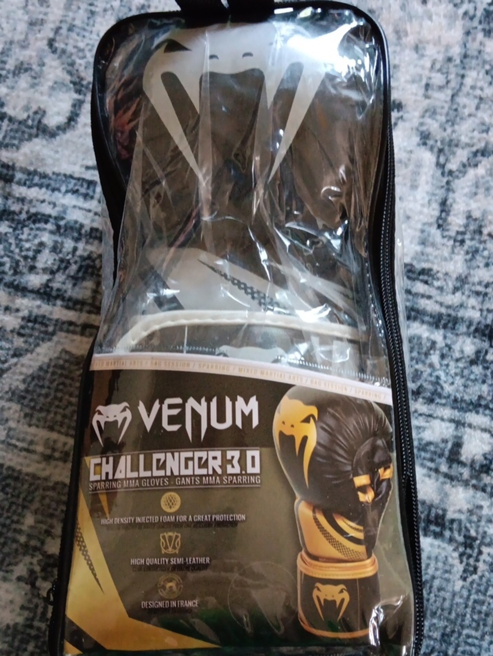 Venum Challenger 3.0 Sparring MMA Gloves - Black & Gold